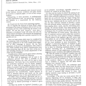 Chromium Aluminium Resin and Fatliquoring: An American View