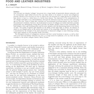 Collagen - Natures Framework in the Medical Food and Leather Industries