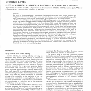 Design of a Pilot Plant for Complete Processing of Tanning Industry By-Products. Preparation of a Collagenic Material with Zero Chrome Level