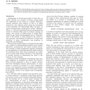 Determination of the Water Content of a Ketone-Containing Lacquer Solvent Mixture