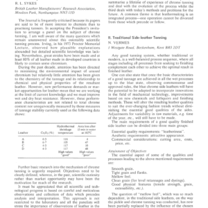 Discussion on Chrome Leather Tanning