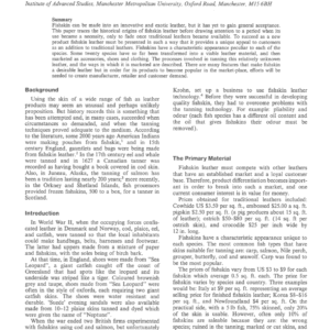 Fishskin Leather: An Innovative Product