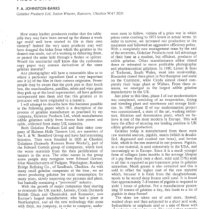 From Tannery to Table: An Account of Gelatine Production