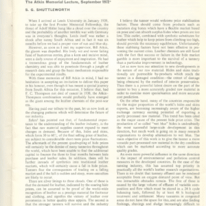 Future Developments in Leather Manufacture