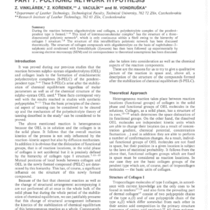Heterogeneous Interaction Between Sulpho-Syntans and Collagen Part 7: Polyionic Network Hypothesis