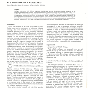 Introduction of Intra- and Inter-Molecular Cross-Bonds by Mono and Bifunctional Sulphonyl Chlorides in Soluble Collagen