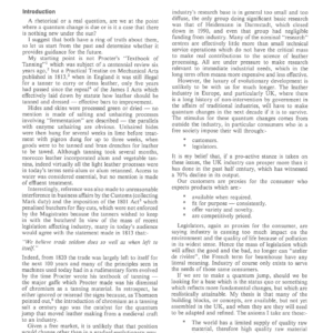 Leather Research - Where Now?