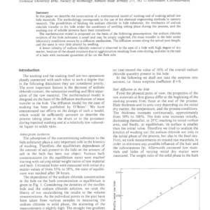 Mathematical Model of Soaking Part I