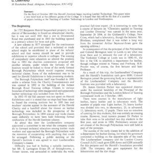 One Hundred Years Service to the Leather Industry