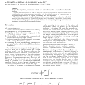 Optimization of the Chrome Tanning Process: Influence of Three Types of Commercially Available Masking Agents