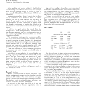 Present and Future Trends of Leather Manufacture