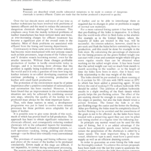 Quality Leather versus Effluent: A Fresh Approach