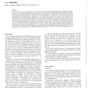 Salt pH Effects on Collagen Thermal Stability in Pickling and Curing