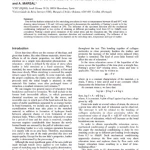 Stretching And Stress-Relaxation Of Leather