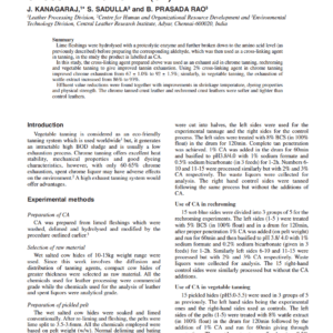 High Exhaust Tanning Systems Using A Novel Cross-Linking Agent (CA)