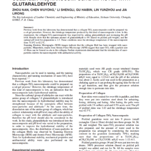 Preparation And Characterization Of Collagen Nanocomposite Improved With Glutaraldehyde