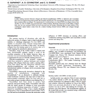 Novel Combination Tanning Using Diphenols And Oxazolidine For High Stability Leather