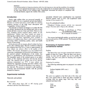 Bio-Oxidation Of Oil Tanned Leathers