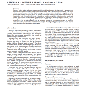 An Integrated Approach For The Treatment Of Vegetable Tanning Wastewaters