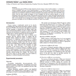 A New Pretanning Agent For High Exhaustion Chrome Tannage