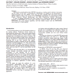 The Preparation And Application Of A Nanocomposite Tanning Agent-MPNS/SMA