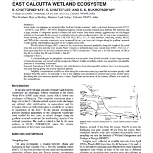 Seasonality In Physico-Chemical Parameters Of Tannery Wastewater Passing Through The East Calcutta Wetland Ecosystem