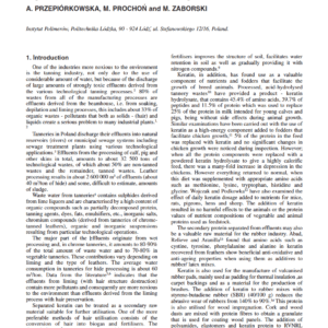 Keratin Recovered From Tannery Wastes As A Filler For Rubber Mixes