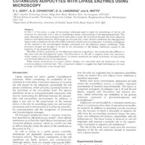 Microscopy Methods To Study Lipase Degreasing Part 2: A Study Of The Interaction Of Ovine Cutaneous Adipocytes With Lipase Enzymes Using Microscopy