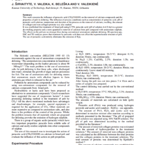 Action Of Peracetic Acid On Calcium In Limed Pelt