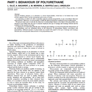 Cross-Linked Polymers For Aqueous Finishing. Binders Crosslinked With Polyaziridine. Part I: Behaviour Of Polyurethane