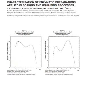 Hair Saving Unhairing Process. Annex To Part 5 (Figures) Characterisation Of Enzymatic Preparations Applied In Soaking And Unhairing Processes