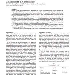 Application Of An Enzymatic Bate From Local Materials