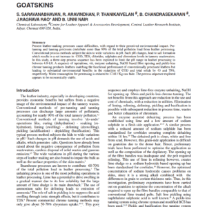 An Integrated Eco-Friendly Tanning Method For The Manufacture Of Upper Leathers From Goatskins