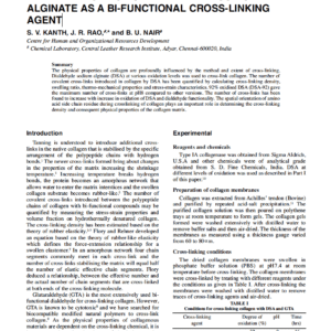 Tanning With Natural Polymeric Materials. Part II: Efficiency Of Dialdehyde Sodium Alginate As A Bi-Functional Cross-Linking Agent