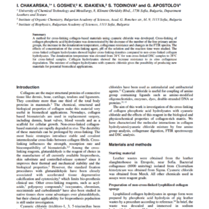 Cross-Linking Phosphoric Acid Hydrolysates Of Collagen With Cyanuric Chloride
