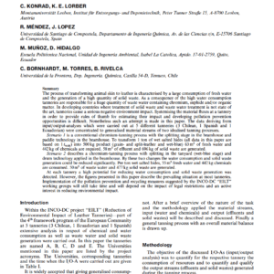 Systematic Analysis Of Material Fluxes At Tanneries