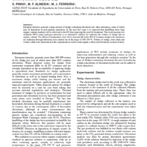 Pressure Wet Hydrogen Peroxide Oxidation Of Chromium Sludge