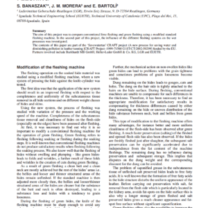 Modification Of A Fleshing Machine For Green Fleshing
