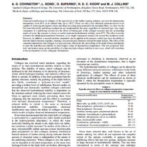Link-Lock: An Explanation Of The Chemical Stabilisation Of Collagen