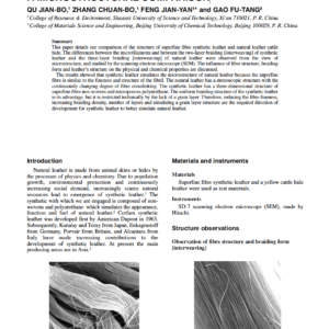 Natural And Synthetic Leather: A Microstructural Comparison