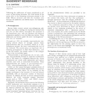 Hair-Saving Unhairing Process Part 3. “Cementing Substances” And The Basement Membrane