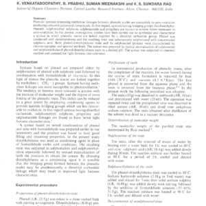 Preparation And Characterisation Of Synthetic Tannins Based On Phenol-Dimethylolurea Resin