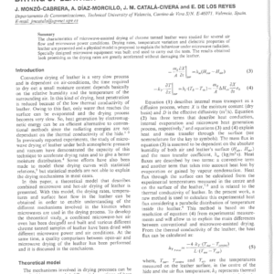 Kinetics Of Combined Microwave And Hot Air Drying Of Leather