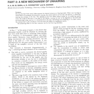 The Effects Of Hair Shaving On Unhairing Reactions Part 2: A New Mechanism Of Unhairing