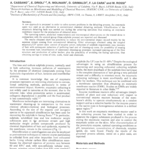 Enzymatic Membrane Reactor For Eco-Friendly Goat Skin Unhairing