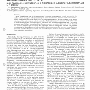 Extraction Of Value Added Byproducts From The Treatment Of Chromium Containing Collagenous Leather Industry Waste