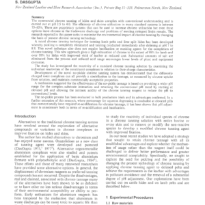 Minimising The Environmental Impact Of Chrome Tanning: The “Thrublu” Process