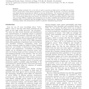 Determining Suitability Of Leather For Garments