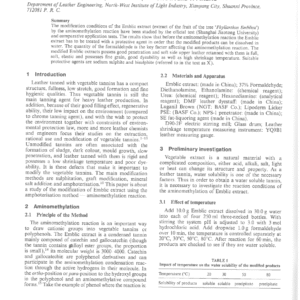 Study Of The Modification Of Emblic Extract By Aminomethylation