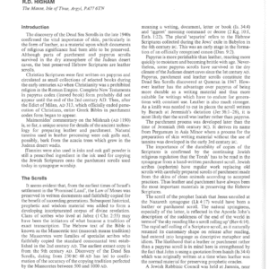 The Importance Of Skin In The Preservation Of The Jewish And Christian Scriptures